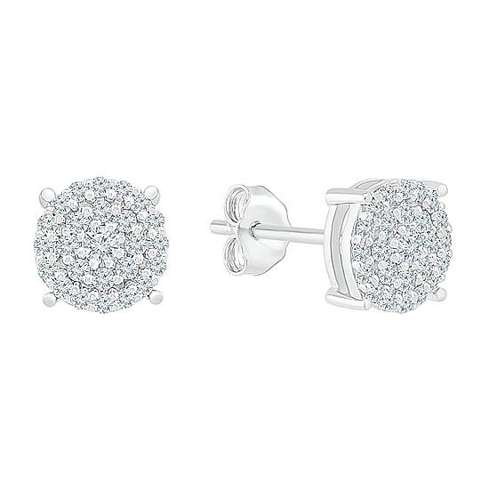 1/4 CT. T.W. Natural White Diamond 10K Gold 5.9mm Stud Earrings