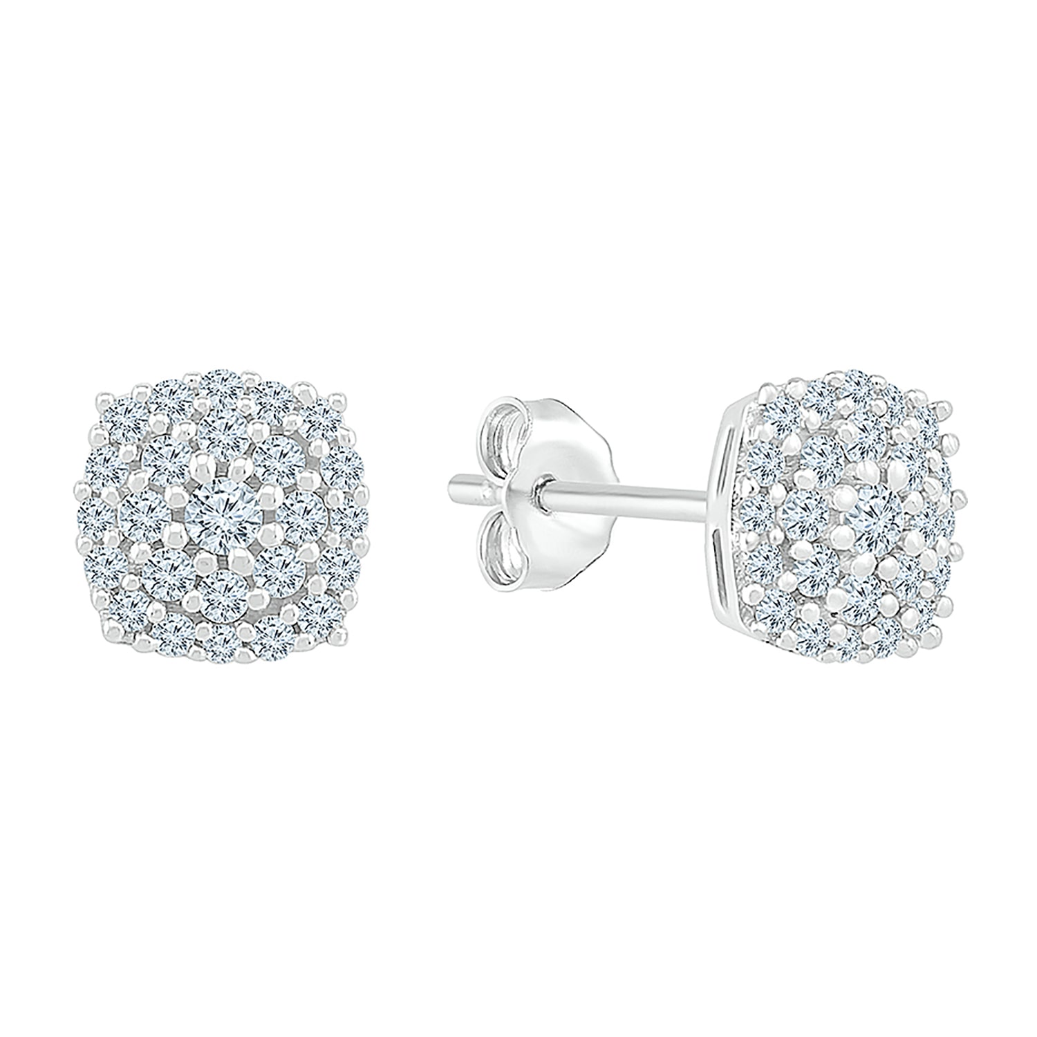 1/4 CT. T.W. Natural White Diamond 10K Gold 5.8mm Stud Earrings