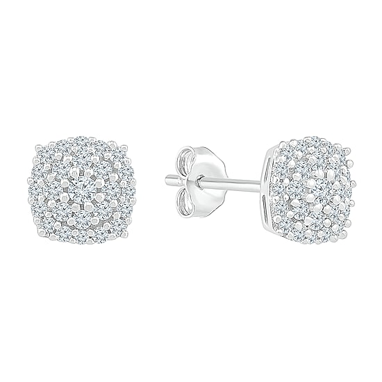 1/4 CT. T.W. Natural White Diamond 10K Gold 5.8mm Stud Earrings