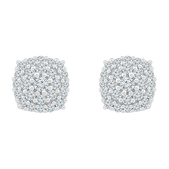 1/4 CT. T.W. Natural White Diamond 10K Gold 5.8mm Stud Earrings