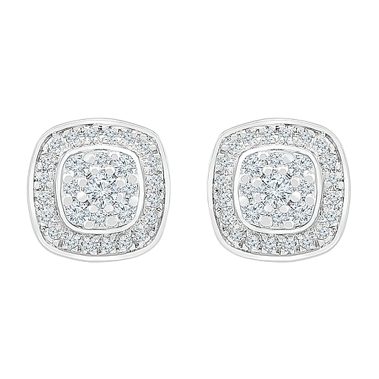 1/2 CT. T.W. Natural White Diamond 10K Gold 9.9mm Stud Earrings