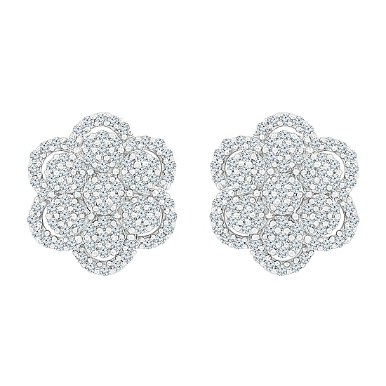 1/3 CT. T.W. Natural White Diamond 10K Gold 11.5mm Stud Earrings