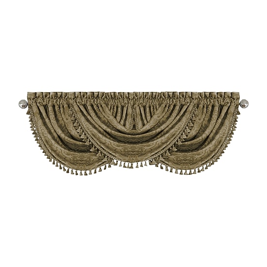 Elrene Home Fashions Antonia Rod Pocket Waterfall Valance