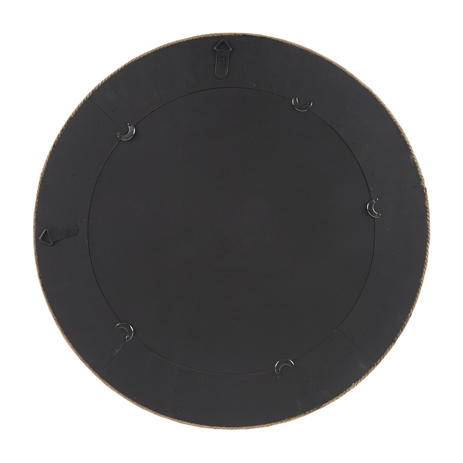 Madison Park Cove Round Jute Decorative Wall Mirror
