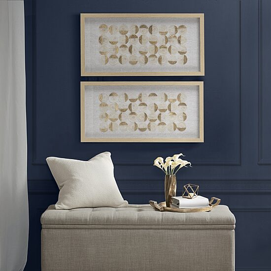 Madison Park Aurelian Emblem 2-pc. Framed Wall Art Set
