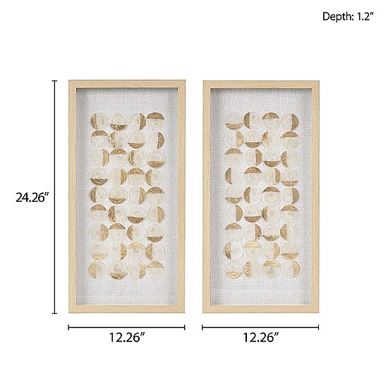 Madison Park Aurelian Emblem 2-pc. Framed Wall Art Set
