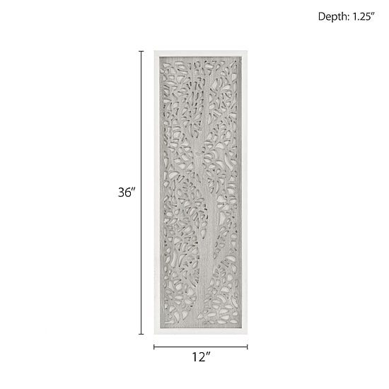 Madison Park Laurel Branches Laser Cut Tree Wood Wall Art