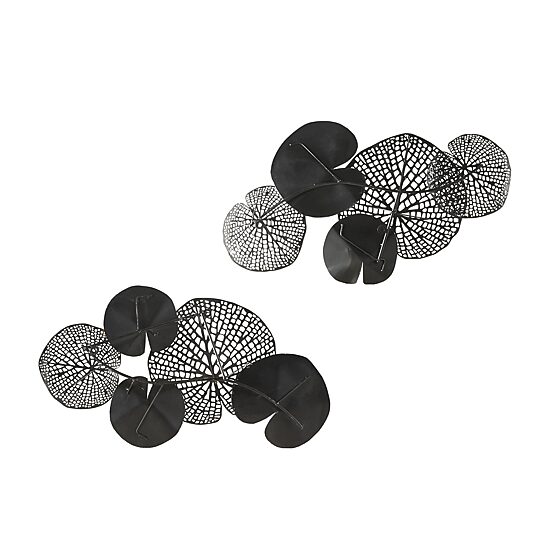 Madison Park Lenzie Lily Pad Leaves Metal 2-pc. Wall Art Set