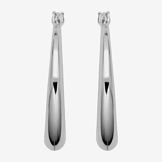 Sterling Silver Graduated Hoop Earrings
