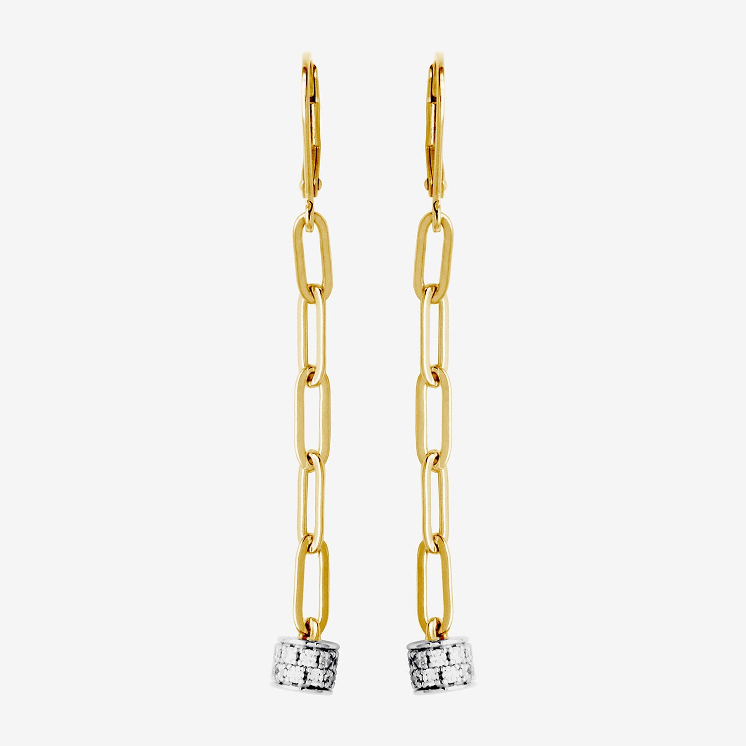 Paris 1901 By Charles Garnier Womens Cubic Zirconia 18K Gold Over Silver Drop Earrings