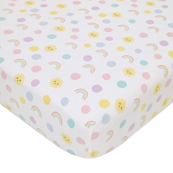 Nojo Sunshine And Rainbow Crib Sheet
