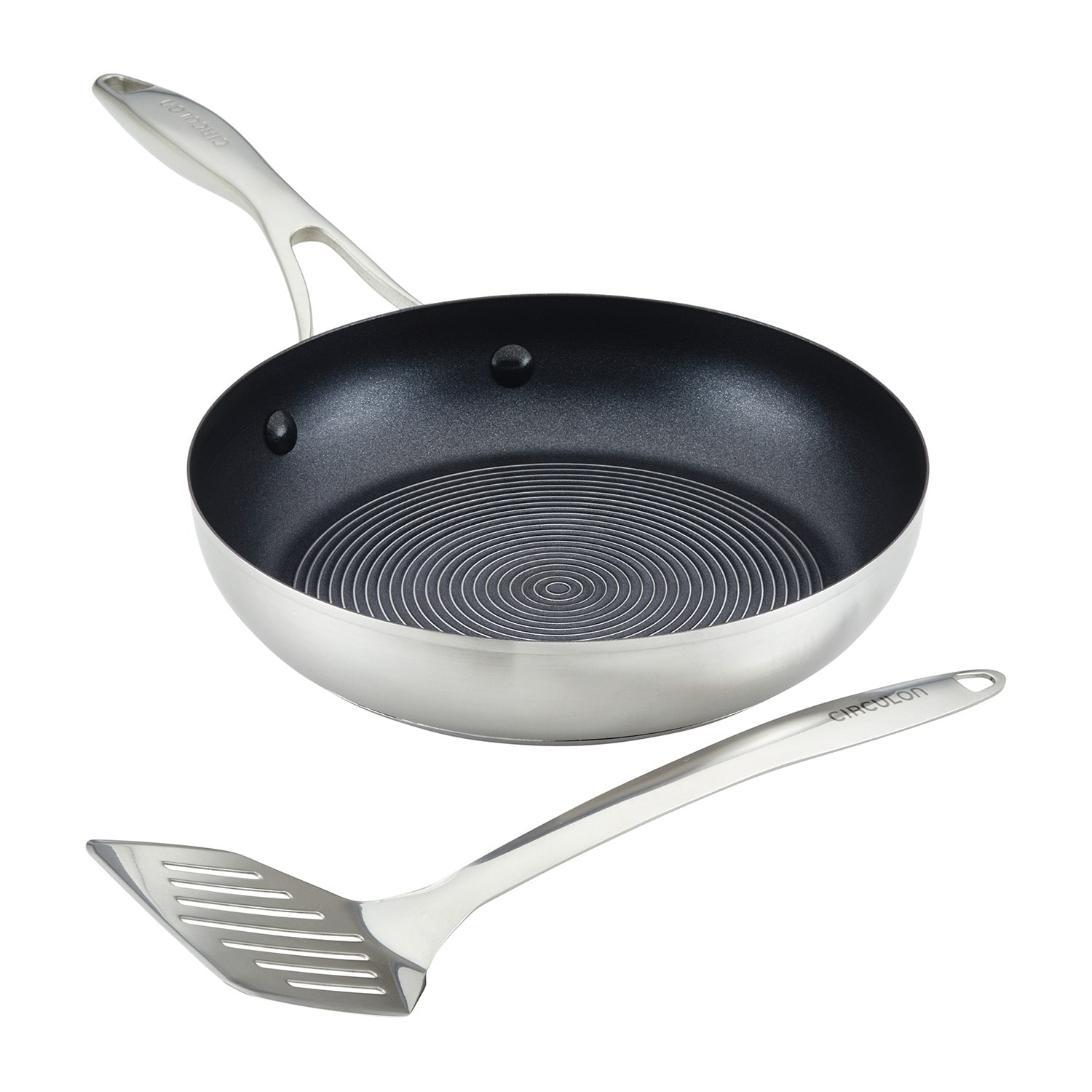 Circulon Steelshield Stainless Steel Cookware Set and Spatula