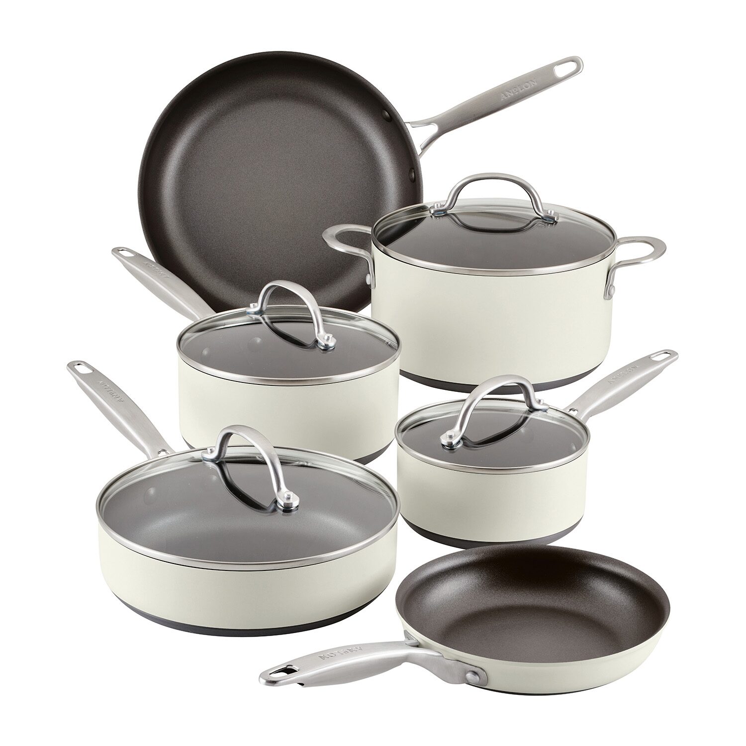 Anolon Achieve Hard Anodized 10-pc. Cookware Set