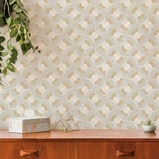 Tempaper Grasscloth Fan Peel & Stick Wallpaper