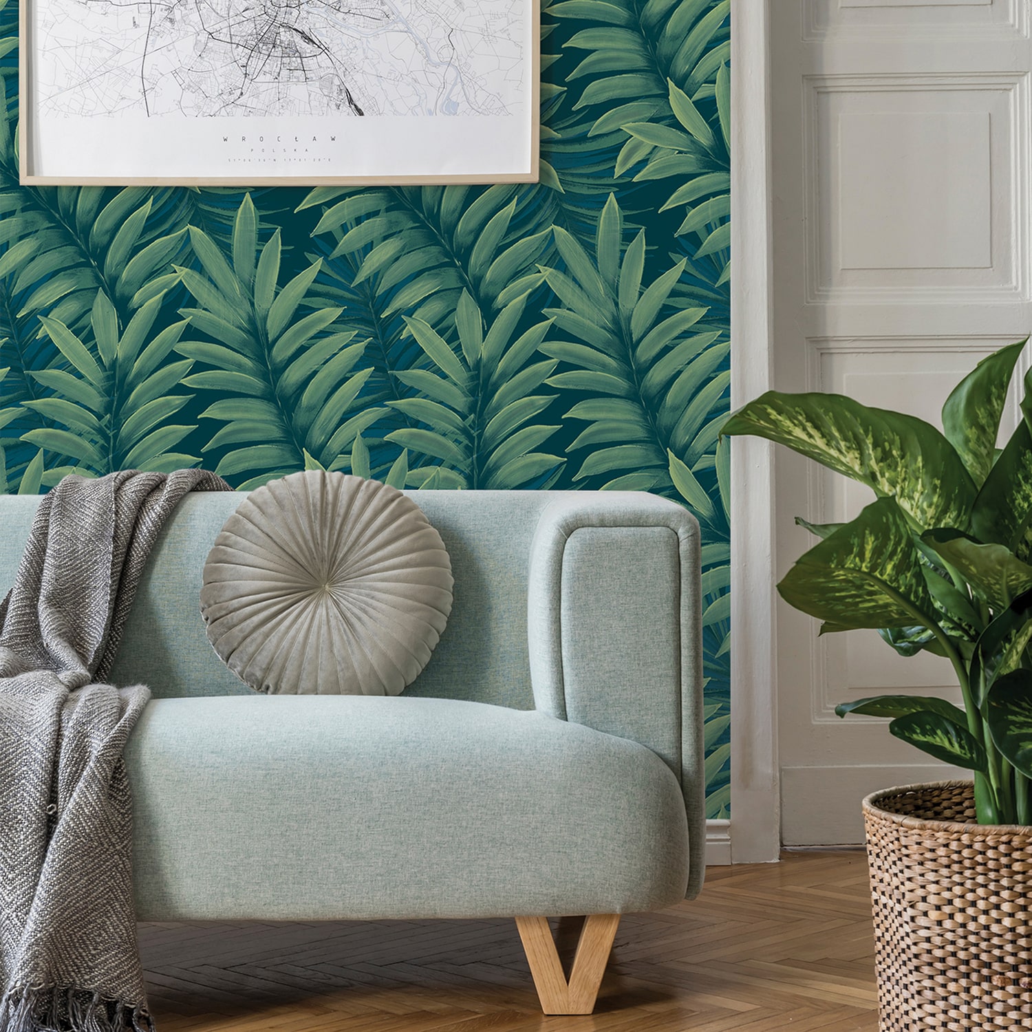 Tempaper Palm Leaves Peel & Stick Wallpaper