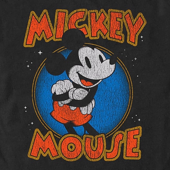 Mens Short Sleeve Mickey Mouse Graphic T-Shirt