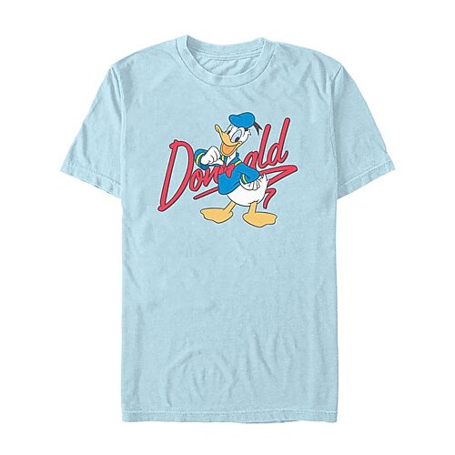 Novelty Mens Crew Neck Short Sleeve Regular Fit Donald Duck Graphic T-shirt In Blue