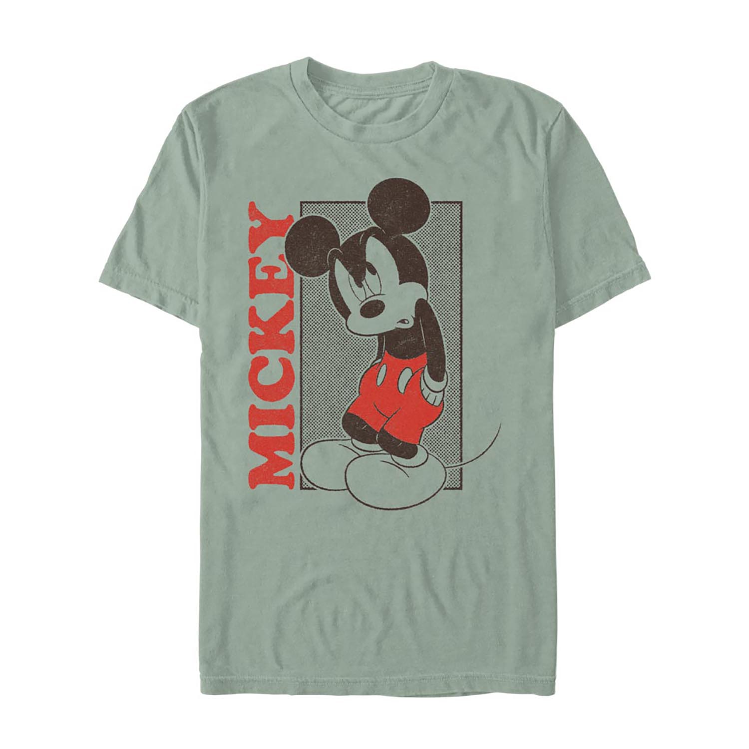 Novelty Mens Crew Neck Short Sleeve Regular Fit Mickey Mouse Graphic T-Shirt