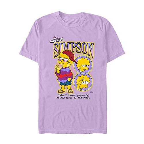 Novelty Mens Crew Neck Short Sleeve Regular Fit Graphic T-shirt In Purple