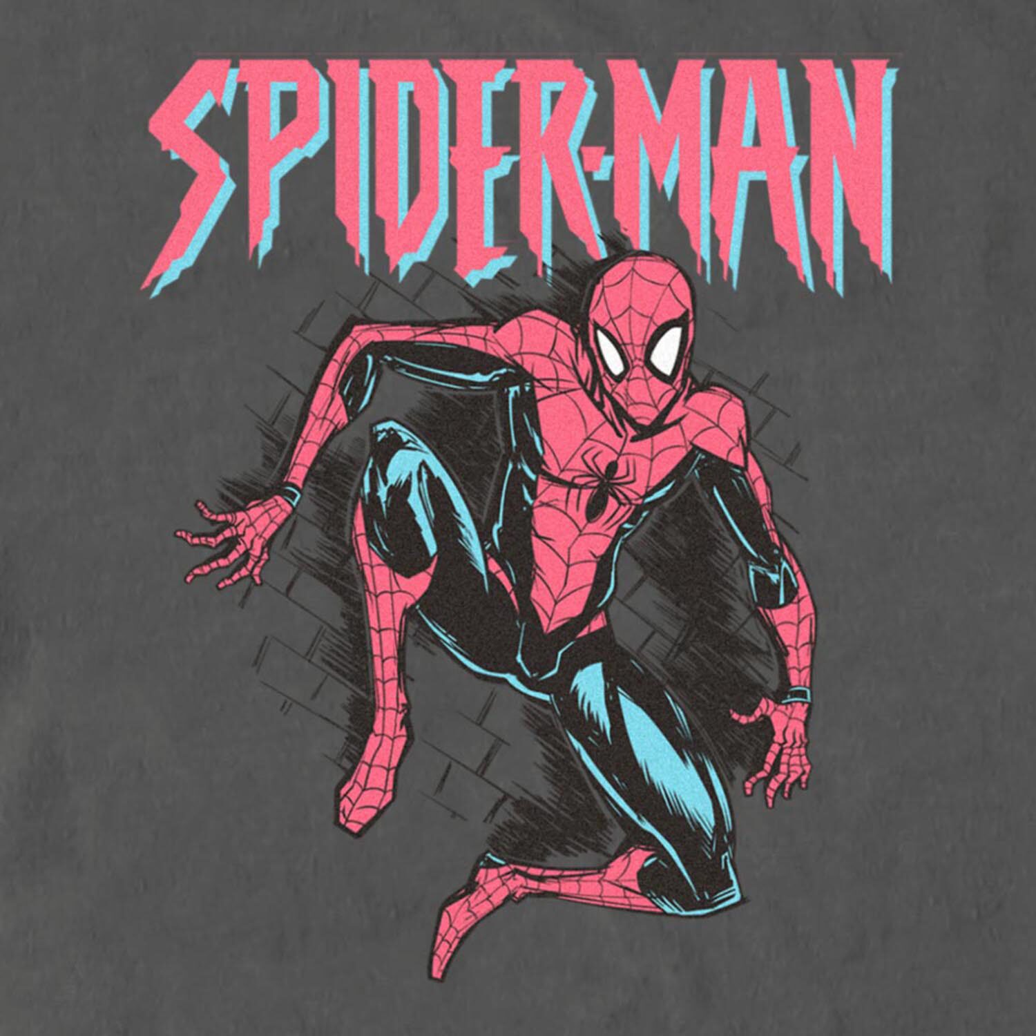 Novelty Mens Crew Neck Short Sleeve Regular Fit Spiderman Graphic T-Shirt