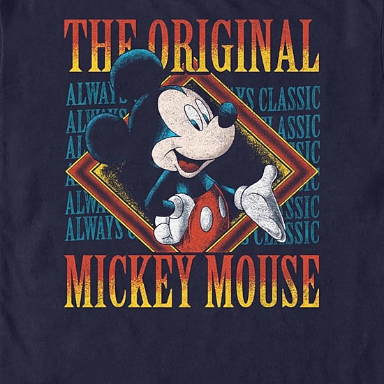 Mens Short Sleeve Mickey Mouse Graphic T-Shirt