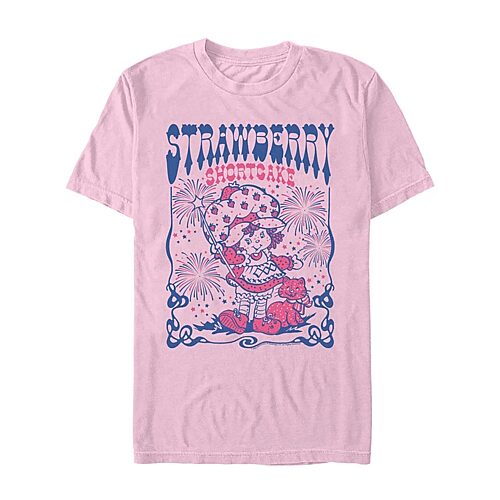 Novelty Mens Crew Neck Short Sleeve Regular Fit Graphic T-shirt In Pink