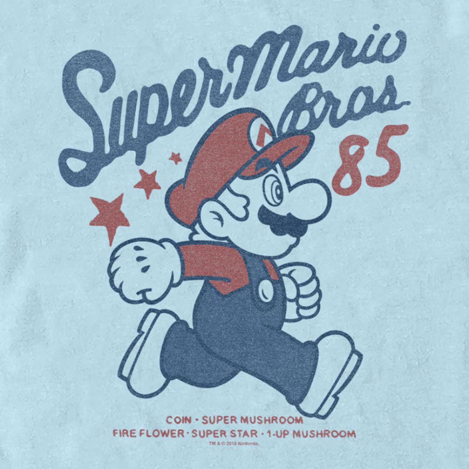 Novelty Mens Crew Neck Short Sleeve Regular Fit Super Mario Graphic T-Shirt