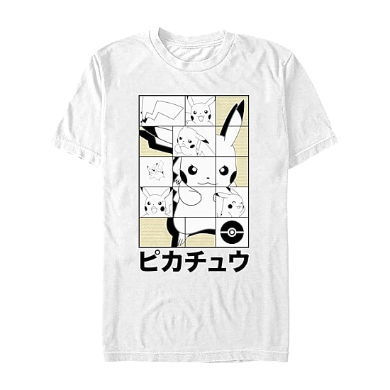 Mens Short Sleeve Pokemon Graphic T-Shirt