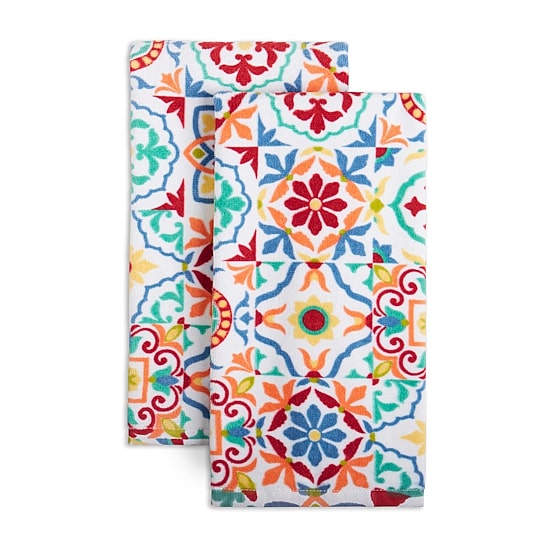 Fiesta Worn Tiles 2-pc. Kitchen Towel Set