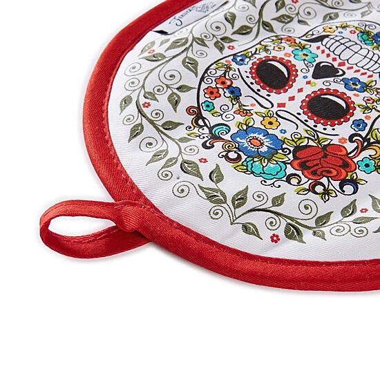 Fiesta Skull Vine 2-pc. Mitt + Pot Holder Set