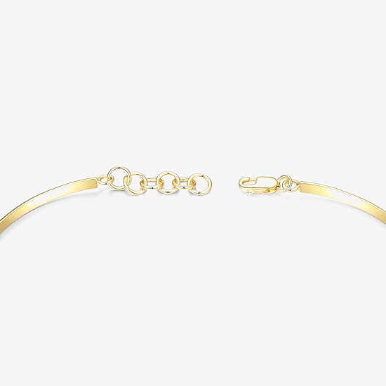14K Gold over Silver Gemstone Flower Bangle Bracelet
