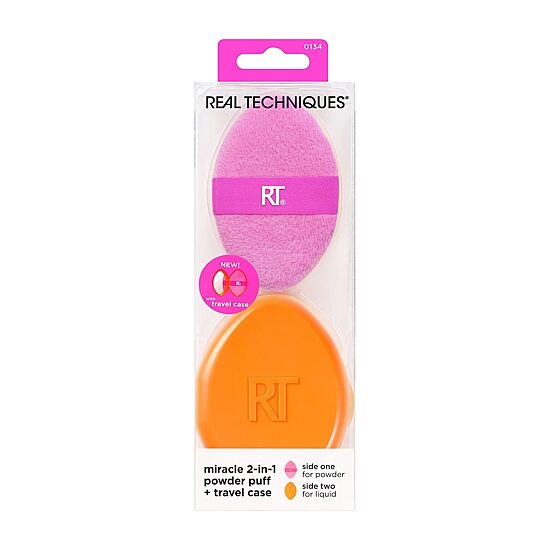 Real Techniques Miracle 2-In-1 Powder Puff + Travel Case