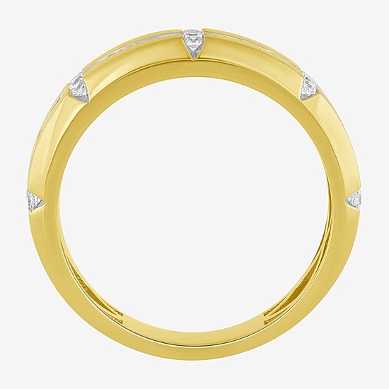 Mens 1/2 CT. T.W. Lab Grown White Diamond 10K Gold Wedding Band
