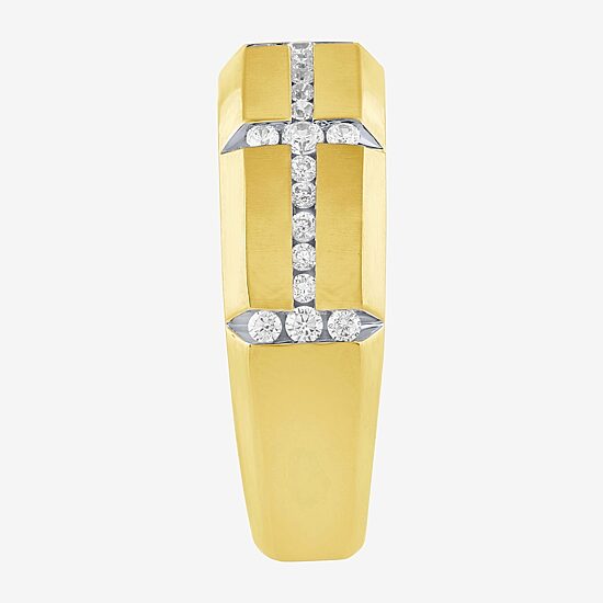 Mens 1/2 CT. T.W. Lab Grown White Diamond 10K Gold Wedding Band