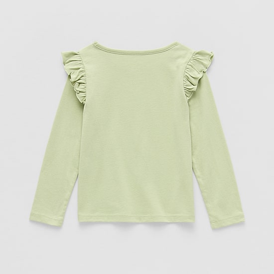 Okie Dokie Toddler & Little Girls Round Neck Long Sleeve T-Shirt