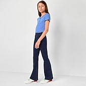 Thereabouts Little & Big Kid Girls Pull On Flare Leg Jean