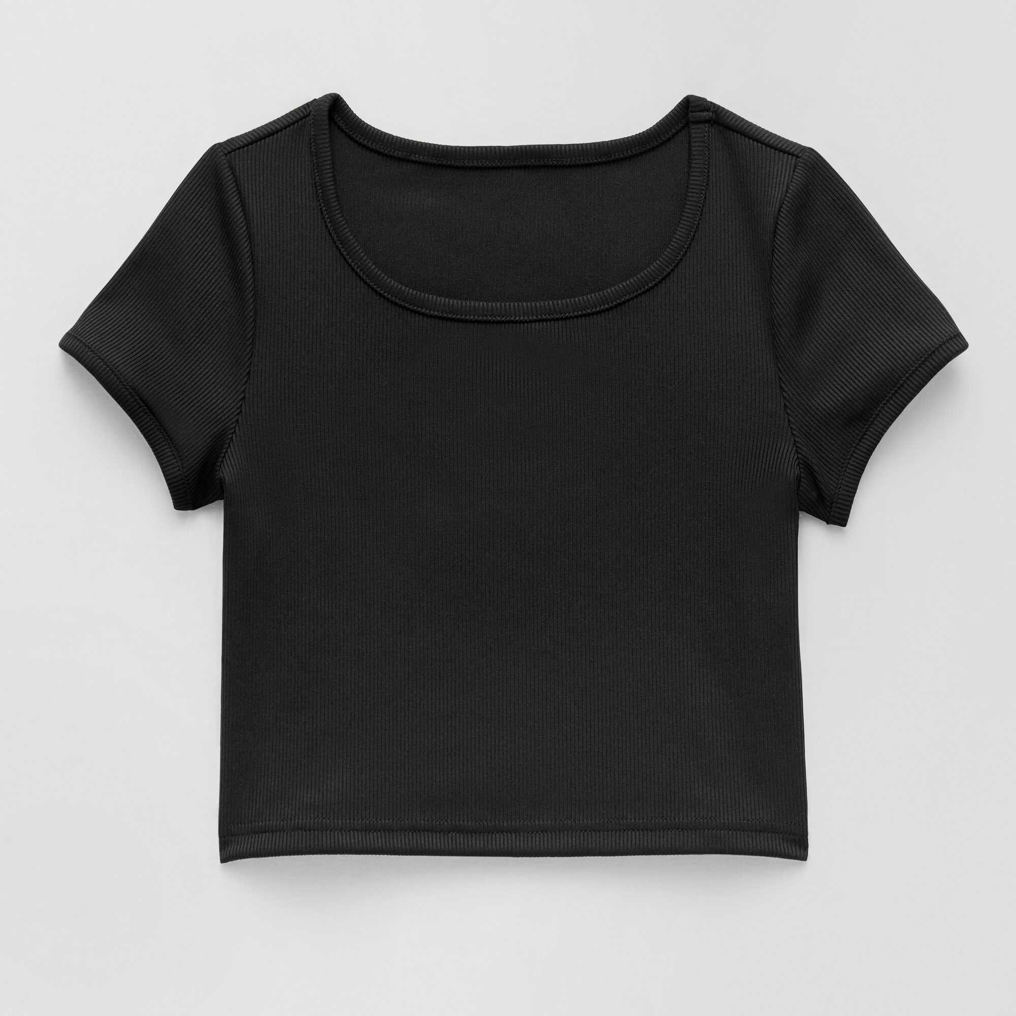 Xersion Ribbed Little & Big Kid Girls Scoop Neck Short Sleeve Active T-Shirt