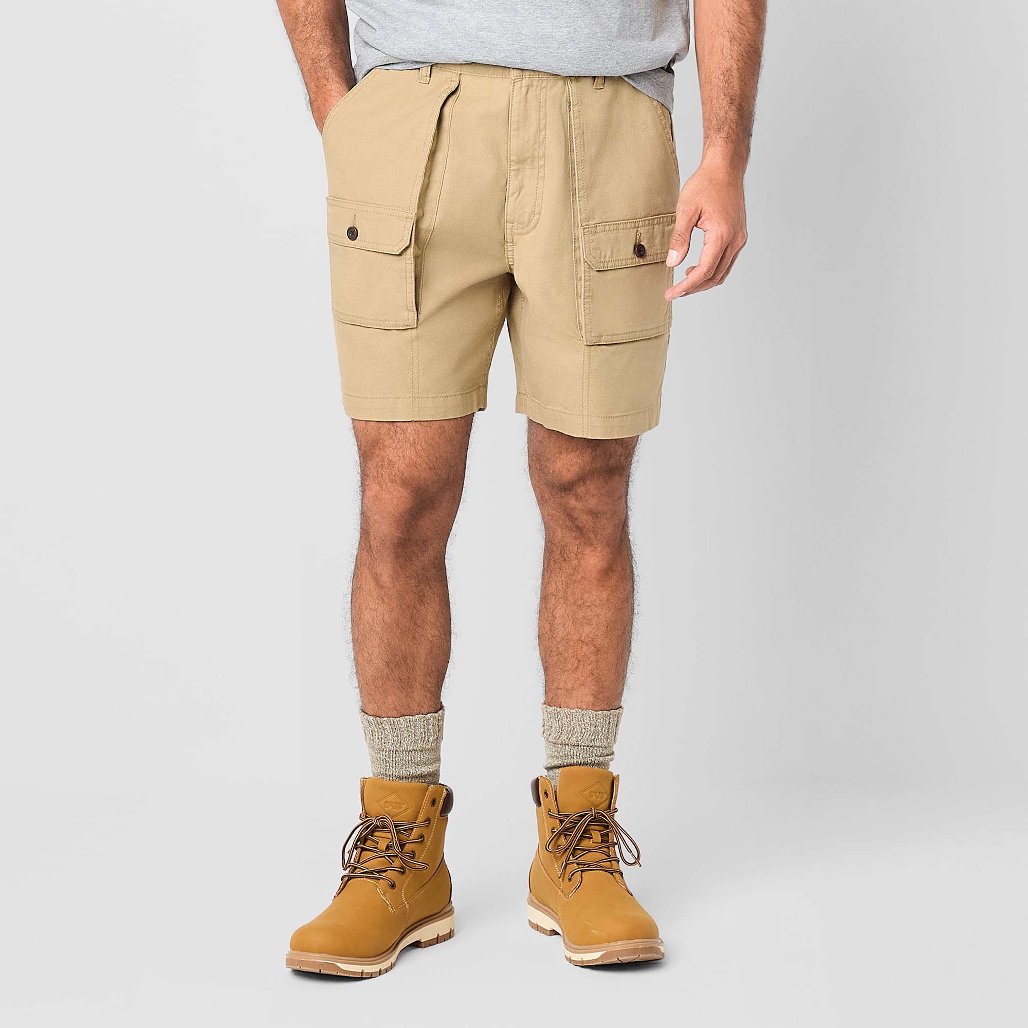 St. John's Bay Canvas Hiking Mens 7" Cargo Short