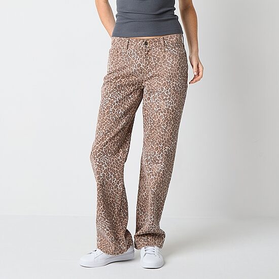 Arizona Womens Juniors Low Rise Straight Leg Jean