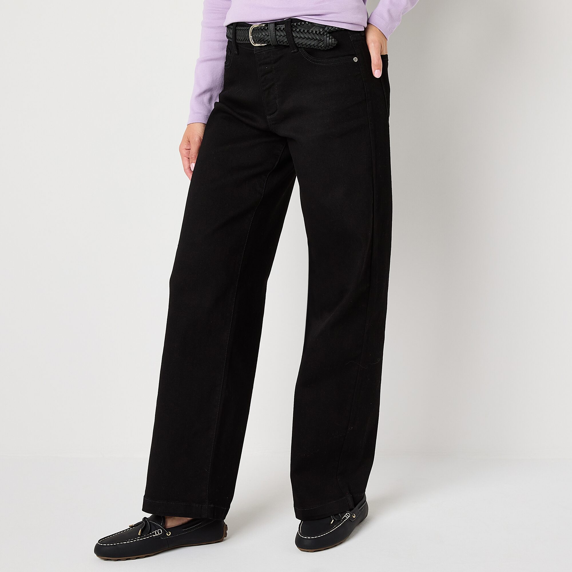 St. John's Bay Womens Tall High Rise Wide Leg Jean