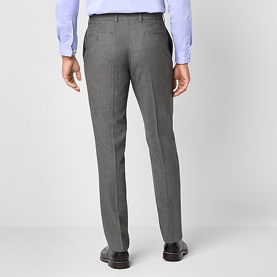 Van Heusen Birdseye Mens Stretch Fabric Modern Fit Flat Front Suit Pant