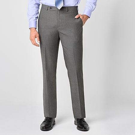 stafford mens classic fit stretch dress pant Stafford Coolmax All Season Ecomade Mens Classic Fit Flat Front Suit Pant,  Color: Black