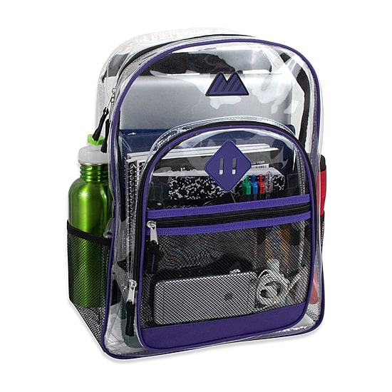 Summit Ridge Delux Clear Backpack With Mesh