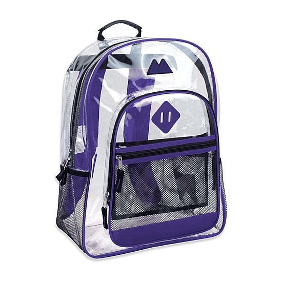 Summit Ridge Delux Clear Backpack With Mesh