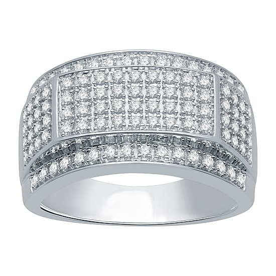 Mens 1 CT. T.W. Natural Diamond 10K Gold Fashion Ring