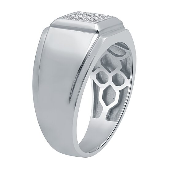 Mens 1/6 CT. T.W. Natural Diamond 10K Gold Fashion Ring