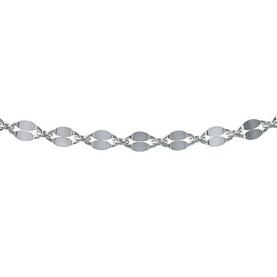 Made in Italy Womens Sterling Silver 24 Inch Link Chain Necklace