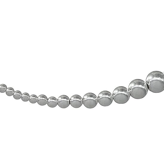 Made in Italy Womens Sterling Silver 18 Inch Bead Chain Necklace