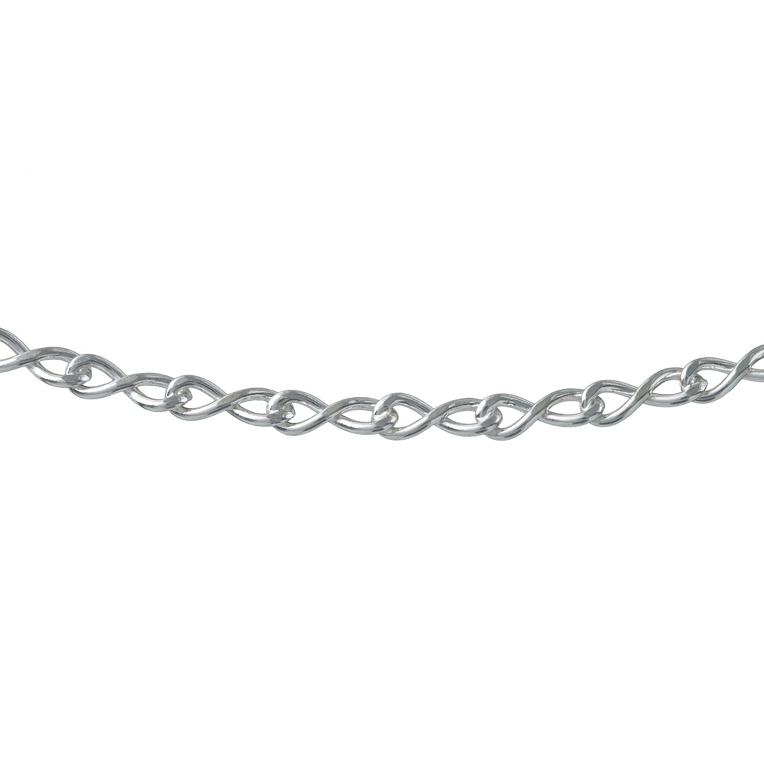 Made in Italy Womens Sterling Silver Inch Link Chain Necklace
