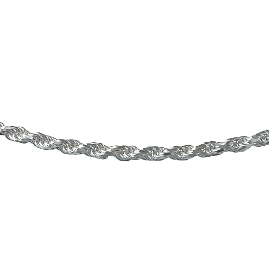 Made in Italy Mens Sterling Silver 30 Inch Rope Chain Necklace